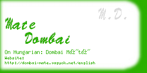 mate dombai business card